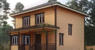 Двухэтажный дом из бруса в Конаково от Строй-Кнк - строительство от 136695 руб.