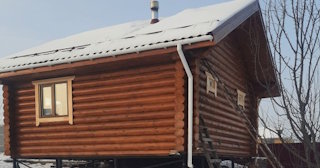 Баня из оцилиндрованного бревна под ключ в Конаково - от 136695 рублей